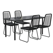 Set da pranzo da giardino mobile da esterno 5 pezzi nero 02_0013904