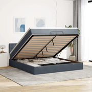 Struttura Letto Pouf con Materassi 200x200 cm Velluto 3312789