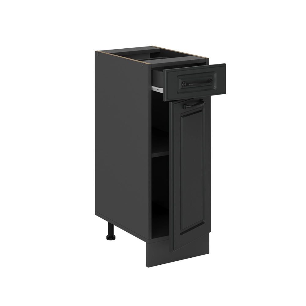 Mobiletto base per cucina R-Line Antracite rustico/Antracite 30 cm senza piano di lavoro Vicco