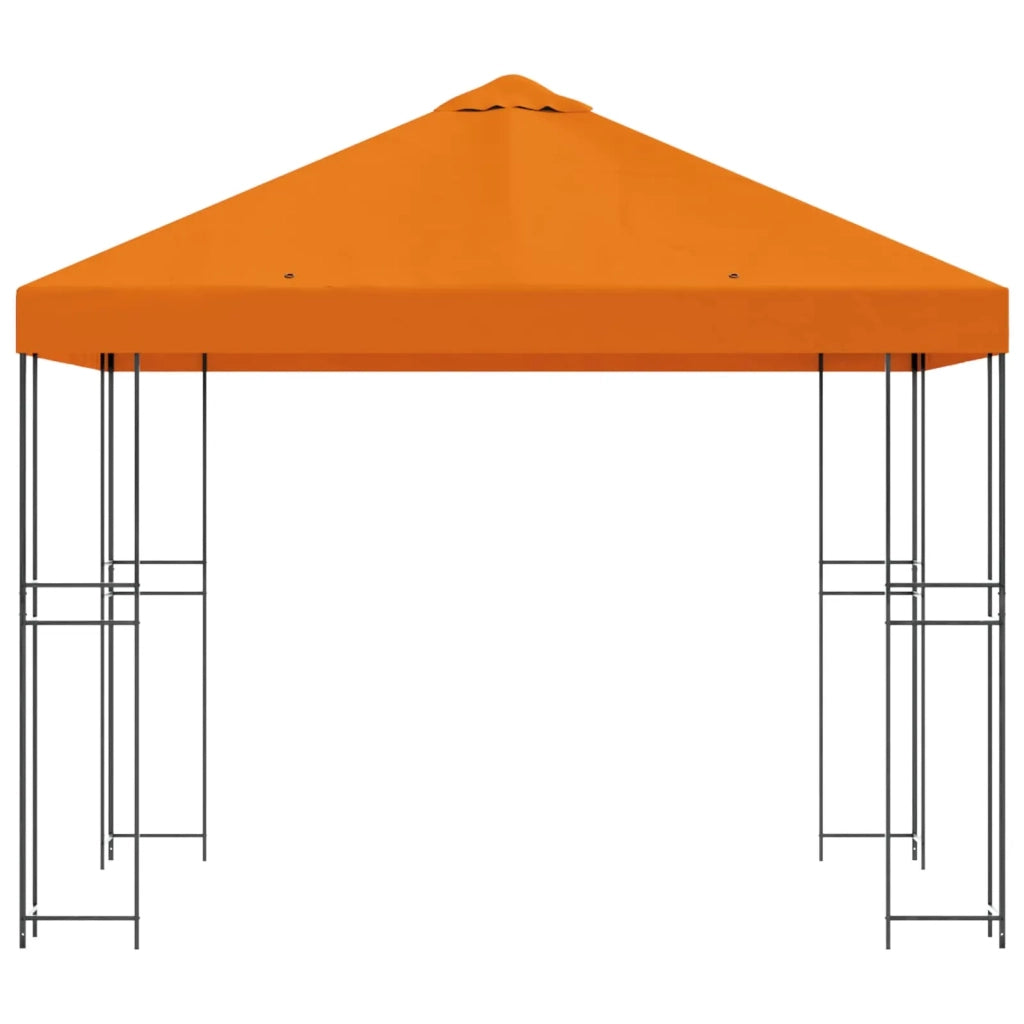 Gazebo 3 x 3 m Arancione Poliestere e Acciaio 190 900333