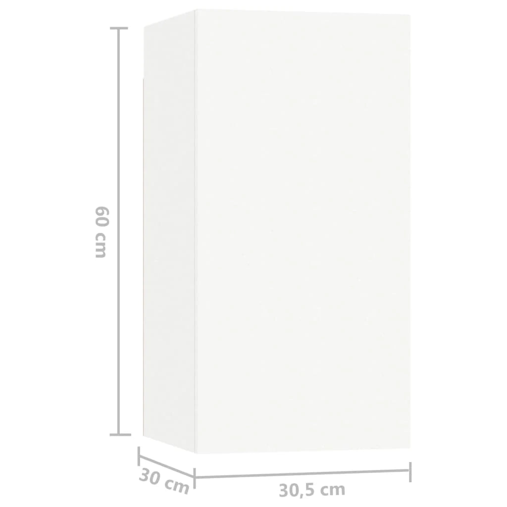 Set di mobili da 5 pezzi tra cui armadio credenza mobile TV televisore per soggiorno camera da letto salotto legno ingegnerizzato bianco 02_0024858