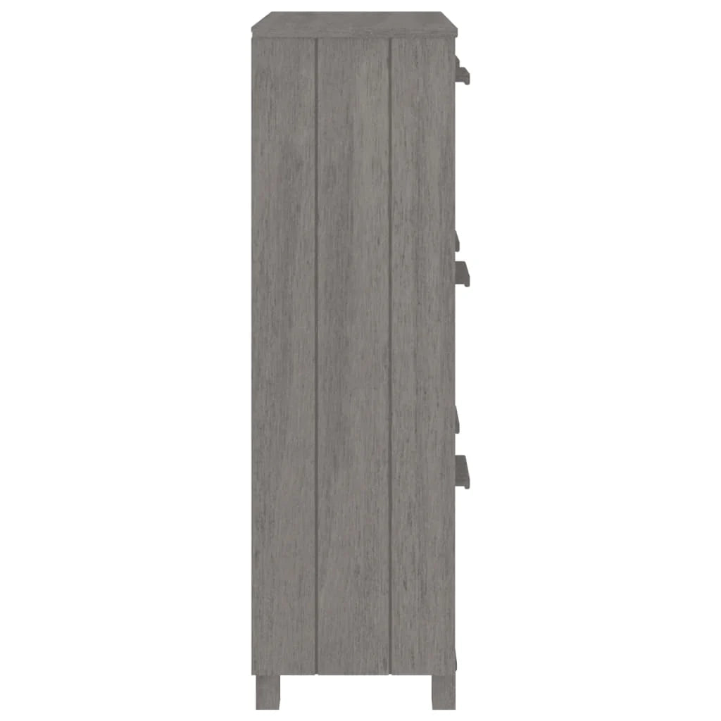 Scarpiera mobile contenitore per scarpe mobile per ingresso/corridoio/soggiorno colore chiaro 59,5 x 35 x 117 cm pino massiccio grigio 02_0021862