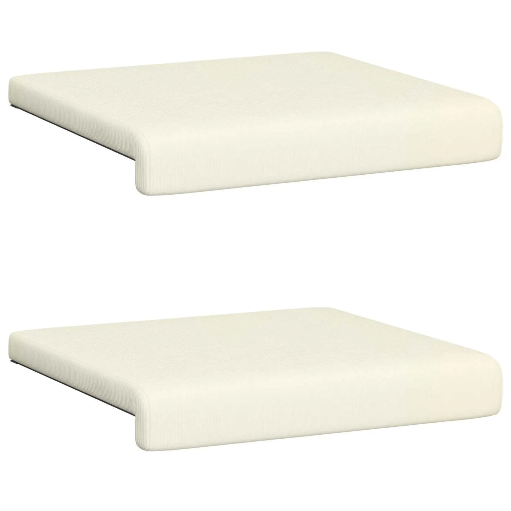 Cuscino per panchina 2 pcs corduroy Crema Profondità 35 cm 42043060