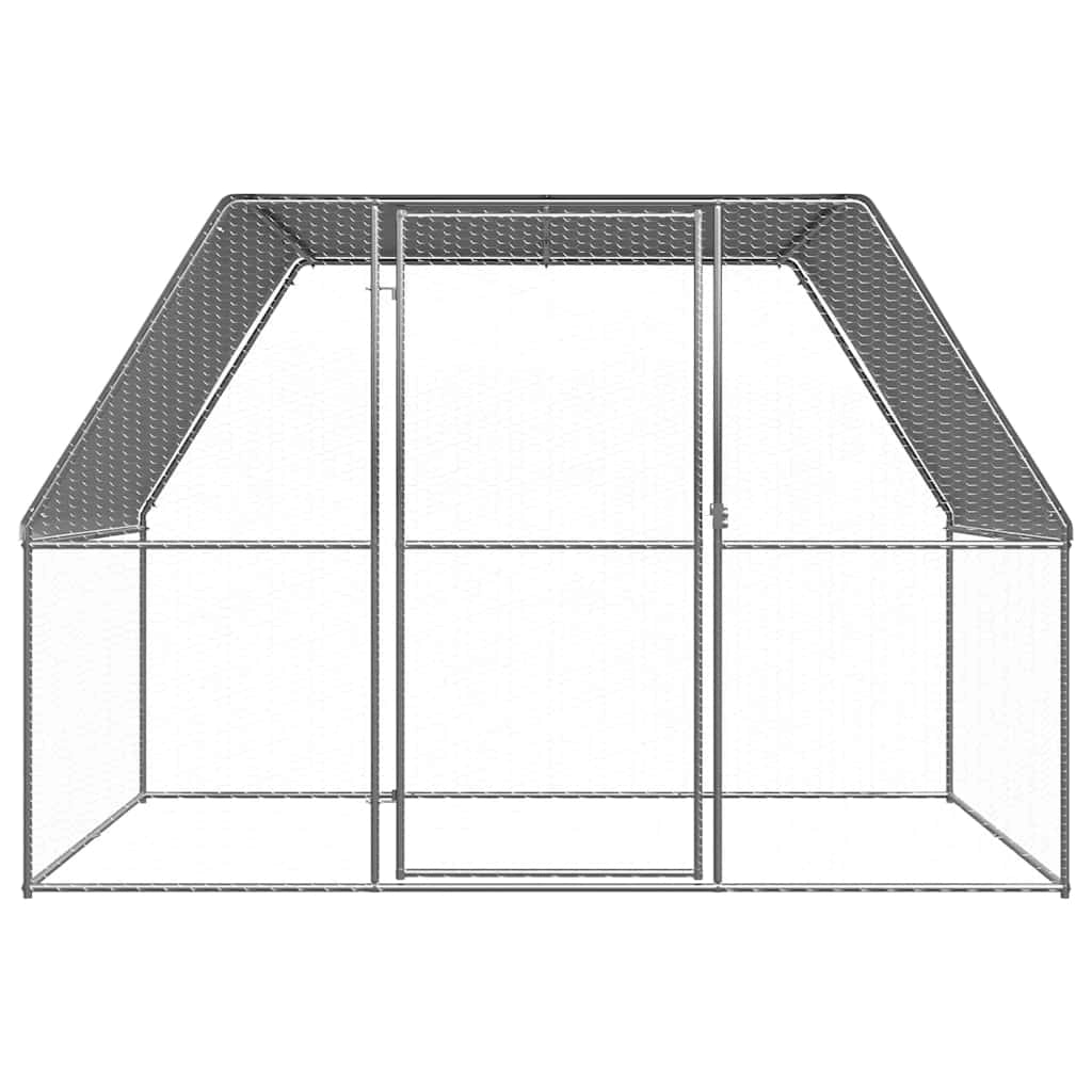 Pollaio/recinto/gabbia per polli Silver 3 x 2 x 2 m acciaio zincato Silver 02_0043937