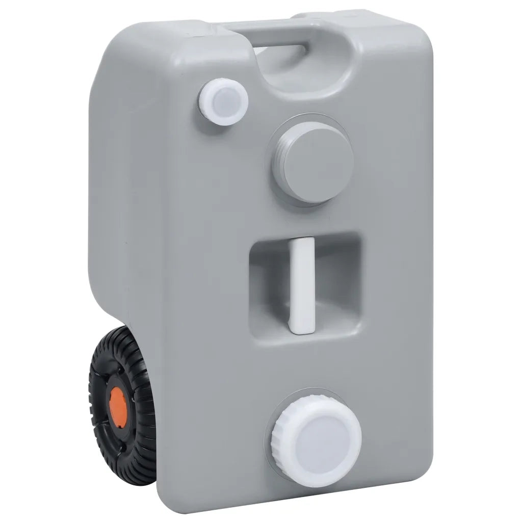 Serbatoio d'Acqua con Ruote per Campeggio 25 L Grigio CFW5540217