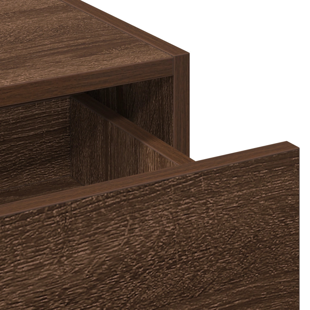 Tavolo da toeletta appendibile in rovere marrone 83x40x70 cm