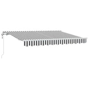 Tenda da Sole | Tenda Retrattile Antracite 350 x 200 cm Tessuto