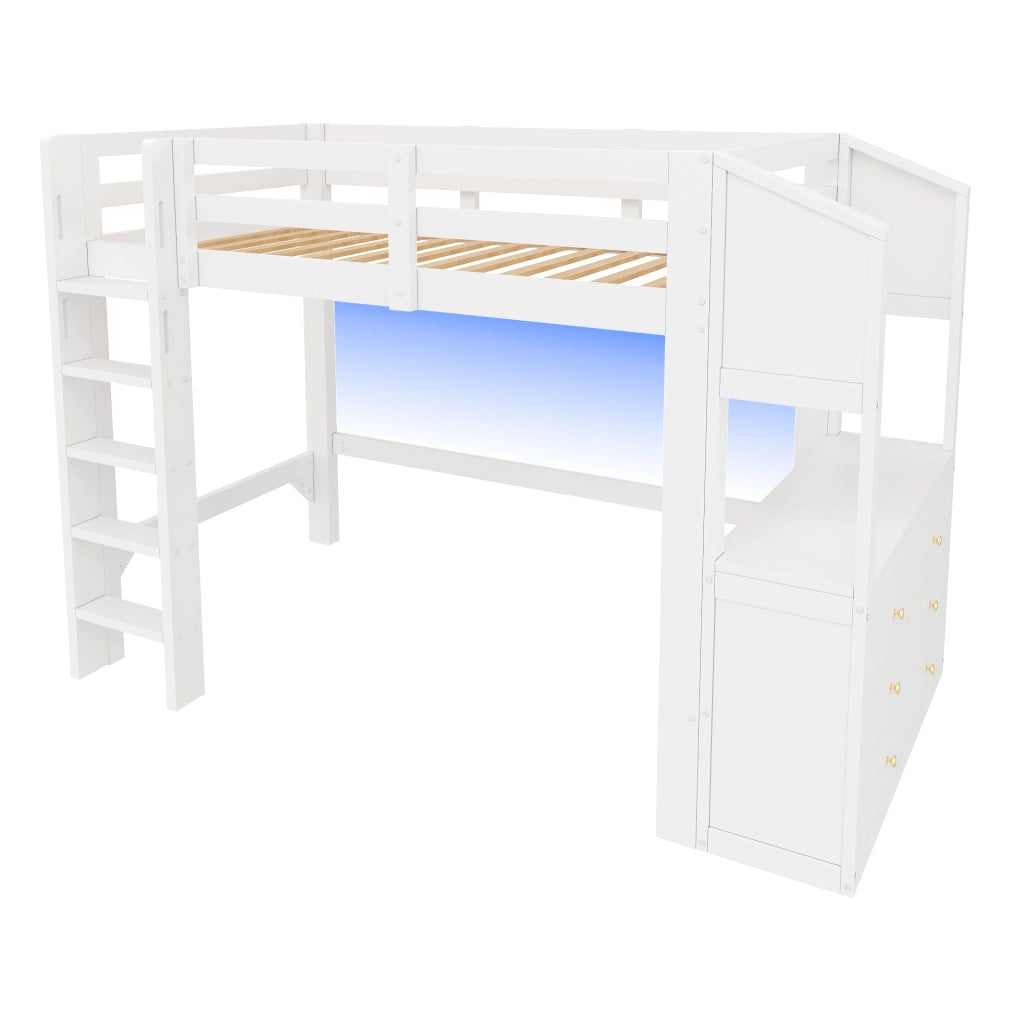letto a castello legno massello e mdf bianco 106 x 240 cm