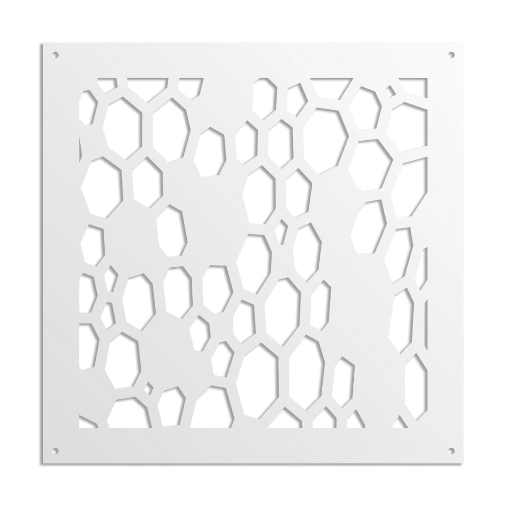 ALVEARE - Pannello in PVC traforato - Parasole Misura: 73x73 cm, Colore: bianco