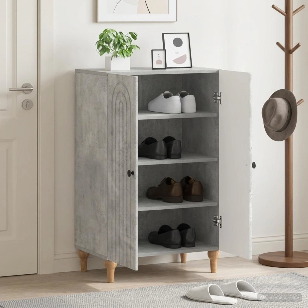 Mobile per scarpe ALKMAAR 59,5 x 39,5 x 90 cm Grigio Cemento 896208