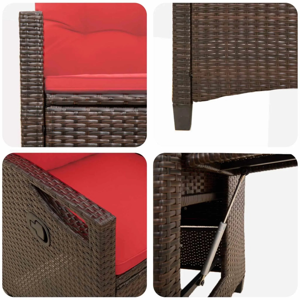 Sedia da giardino reclinabile 56 x 60 x 112 cm acciaio 42026846