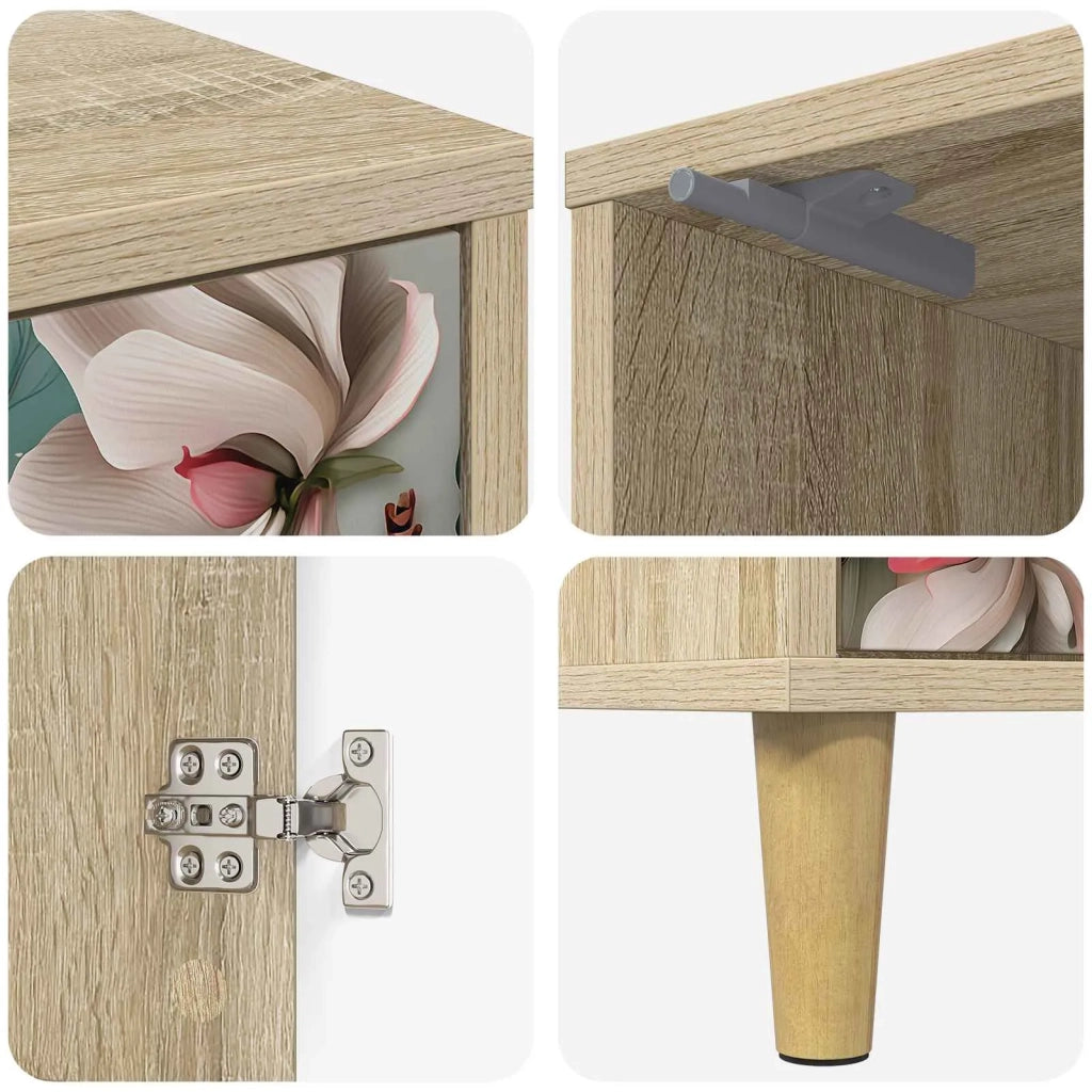 Armadio da Notte BORNE 2 pz Rovere Sonoma 36 x 33 x 50 cm 8007204