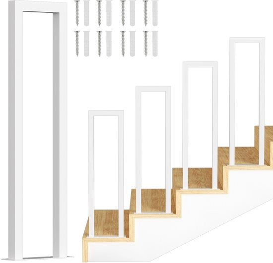 Schiacciapiede 95 cm, schienale bianco, schienale pieghevole per sicurezza