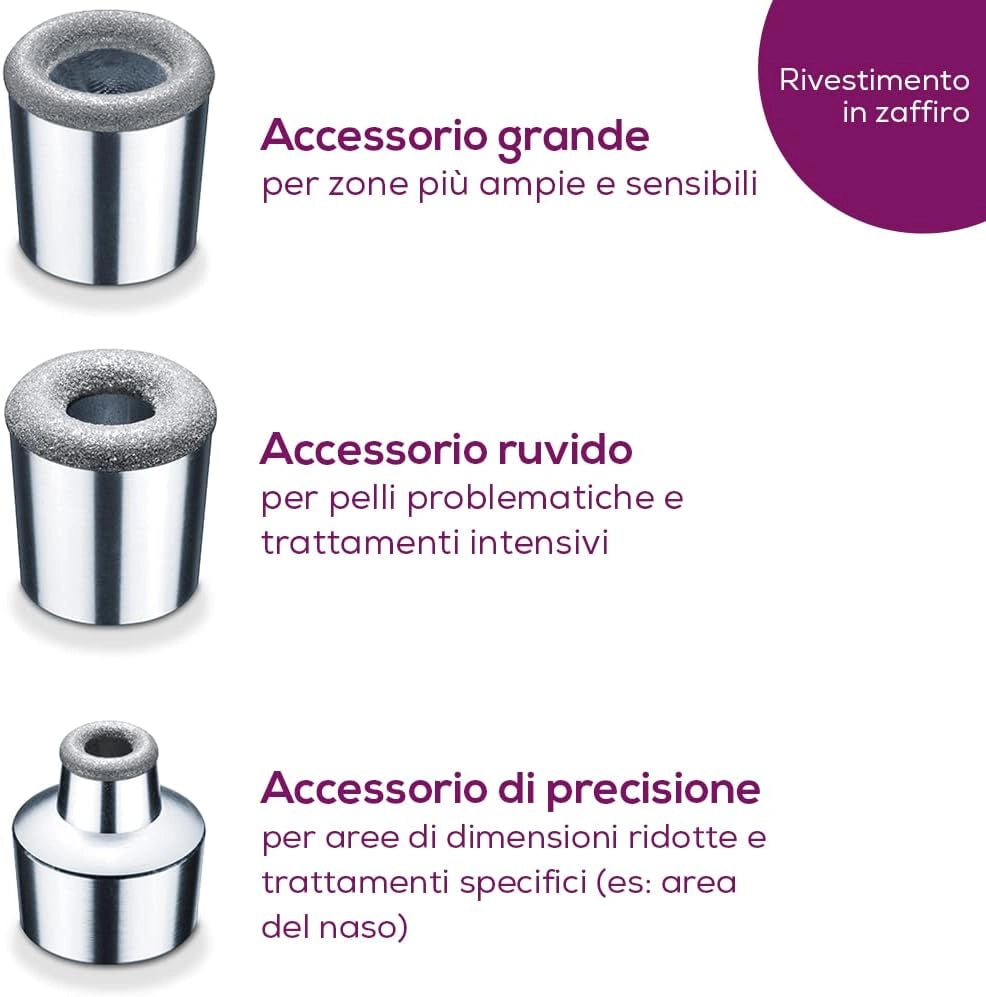 FC 100 Microdermoabrasione, Peeling del Viso Rivitalizzante con Massaggio Sottovuoto