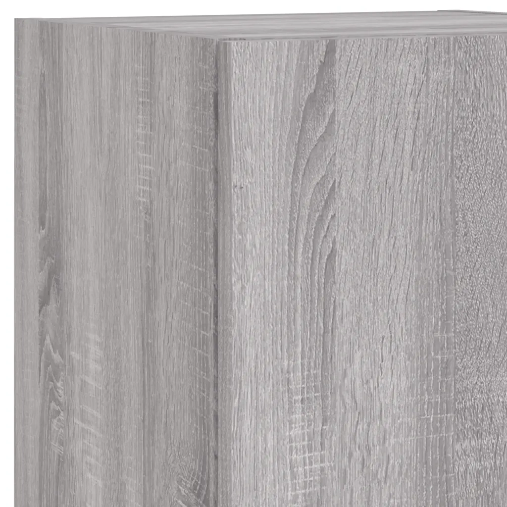 Set Mobili TV a Muro 7 pz con Luci LED Grigio Sonoma 3216783