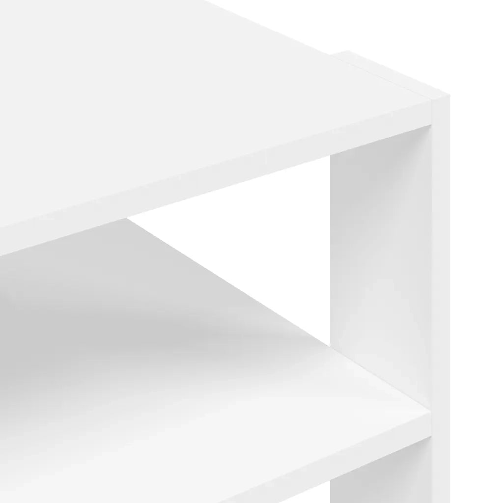 Tavolino da Salotto Bianco 58x58x40 cm in Legno Multistrato 834245