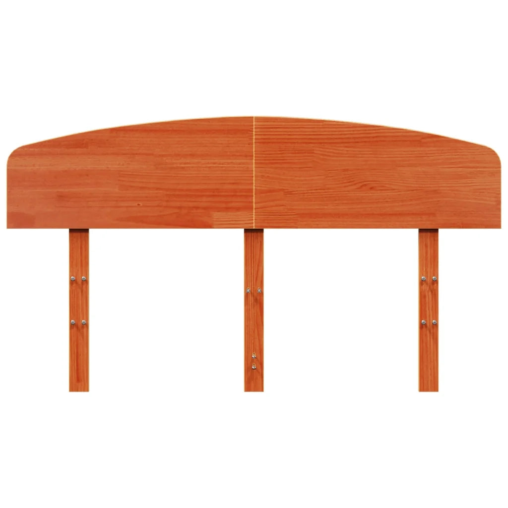Testiera Marrone Cera 150 cm in Legno Massello di Pino 842501