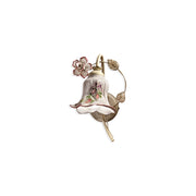 Applique Classica Pisa Metallo E Ceramica Bianco Sfumato Oro 1 Luce E14