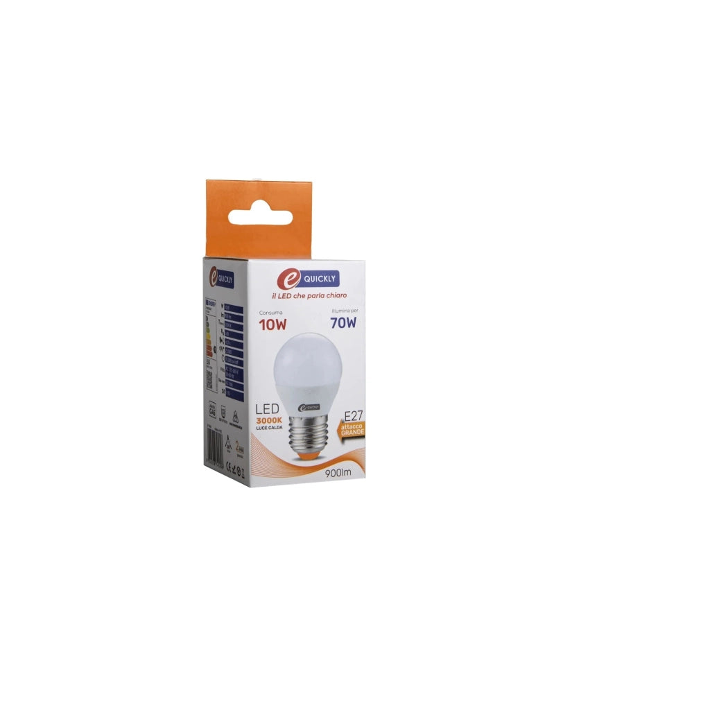 LAMPADA LED SFERA G45 E27 10W 3000K 900LM