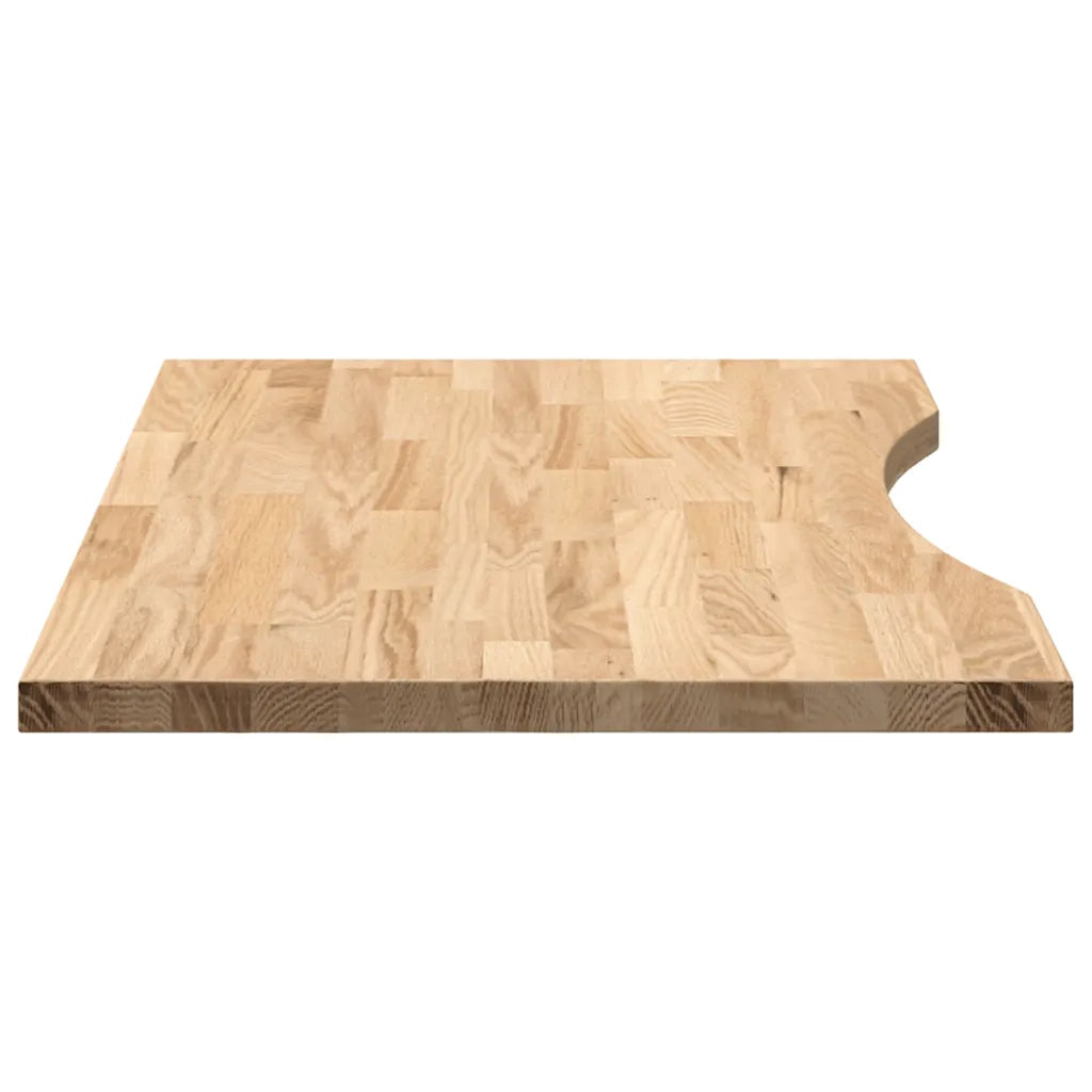 Piano Scrivania 80x60x2,5 cm Rovere Massello Non Trattato 4009012