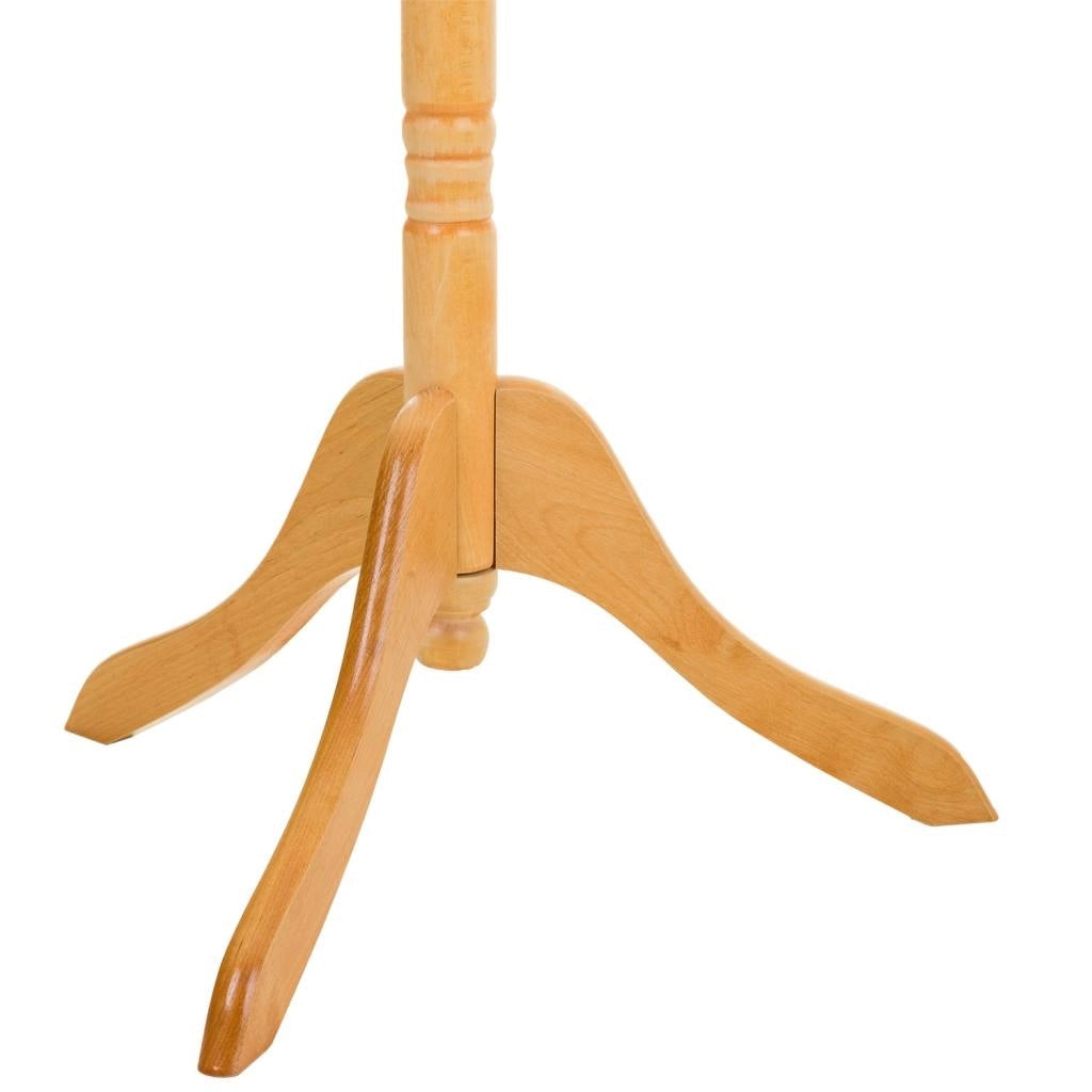 Appendiabiti da terra in legno color miele 44x44x184h