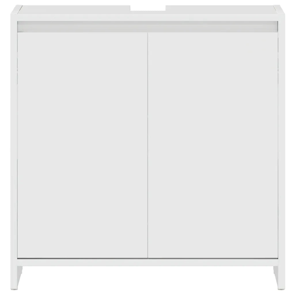 Mobile da Bagno Bianco Lucido 60x33x61 cm in Legno Multistrato 802648