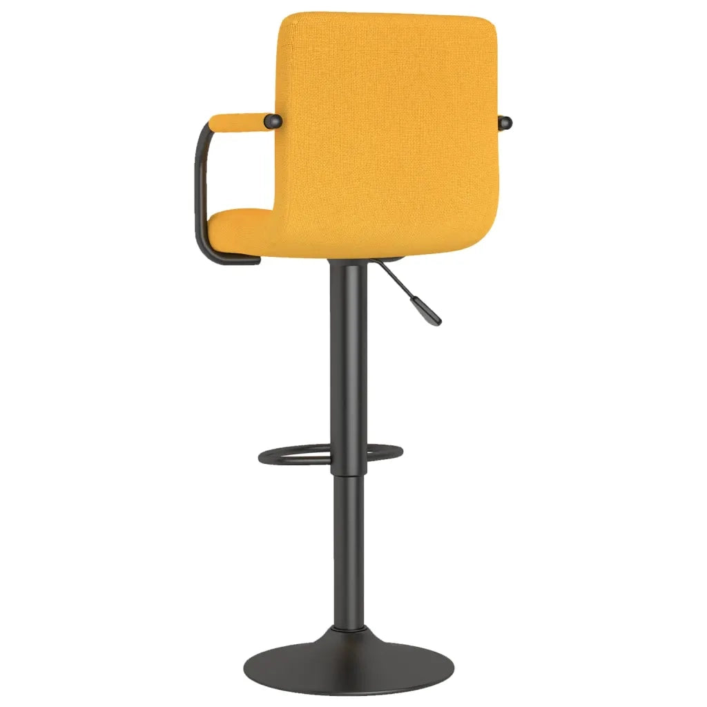 vidaXL Sgabelli da Bar 2 pz Giallo Senape in Tessuto