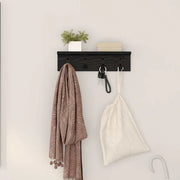 vidaXL Appendiabiti a muro Rovere nero 40 x 10.5 x 10.5 cm