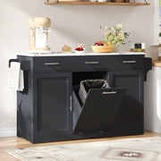 Isola da cucina mobile con piano ribaltabile e prese integrate in MDF grigio