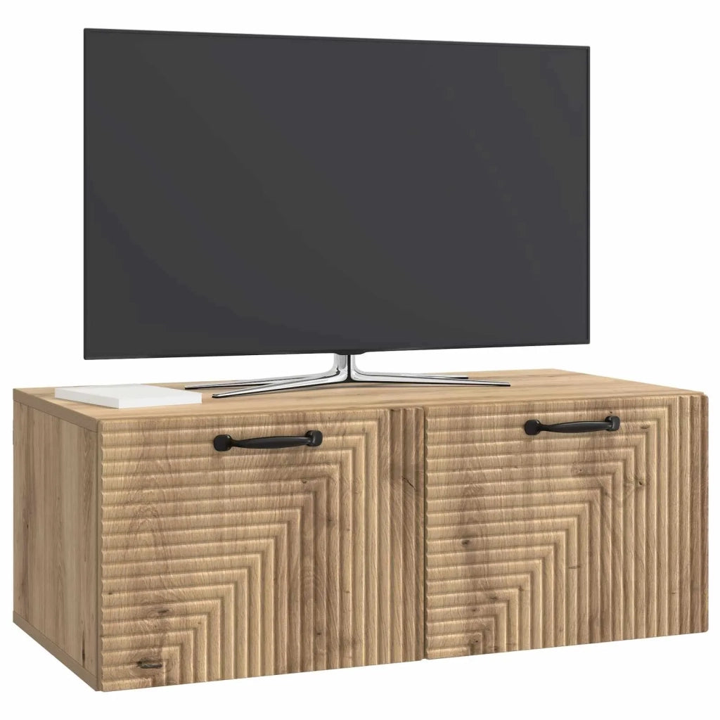 Mobile Porta TV da Muro Rovere Artigianale 78,5 x 41 x 30 cm