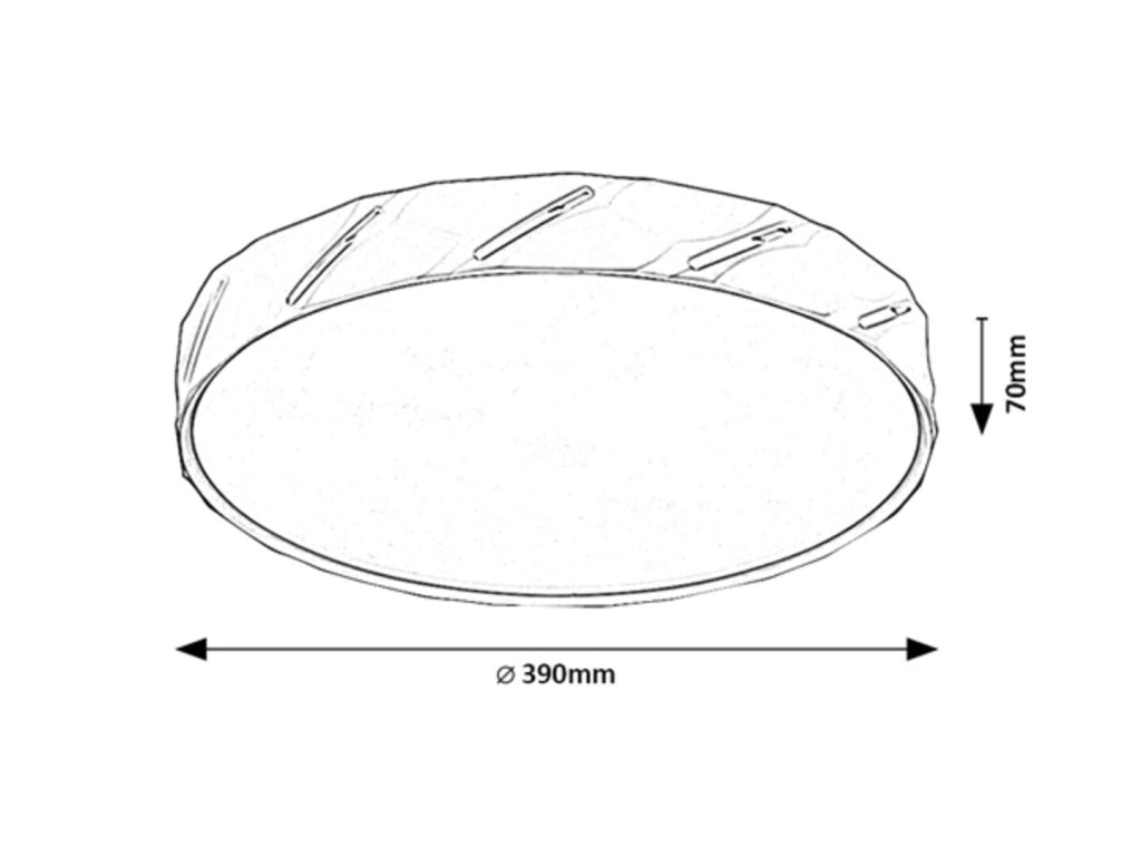 Plafoniera LED Rabalux Nessira 39 cm 25W bianco opaco