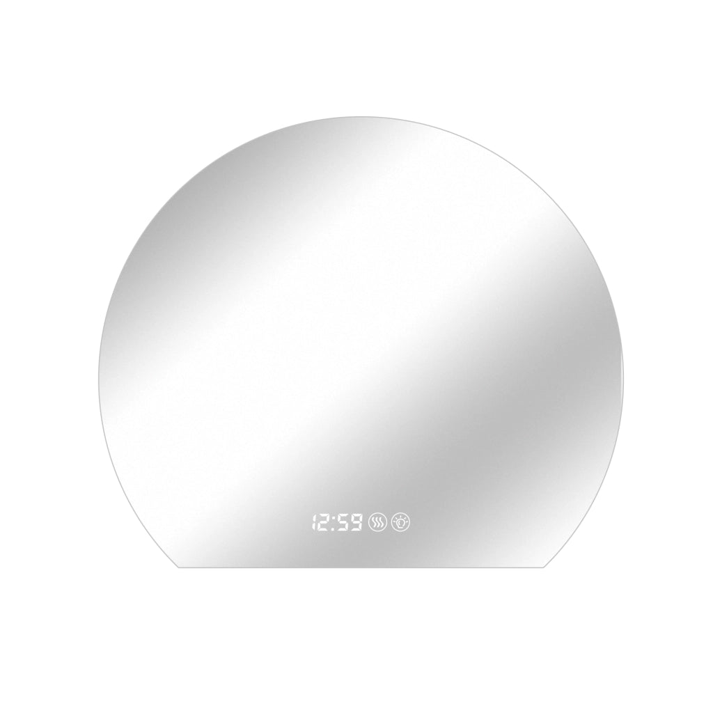 SPECCHIO DA BAGNO LED ROTONDO 80 cm Argento Vetro 5 mm
