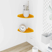 Mensola sospesa 2 pcs Giallo senape 15 x 15 x 2 cm
