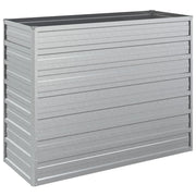 Fioriera rialzata per piante fiori patio giardino 100 x 40 x 77 cm acciaio zincato argento 02_0039301