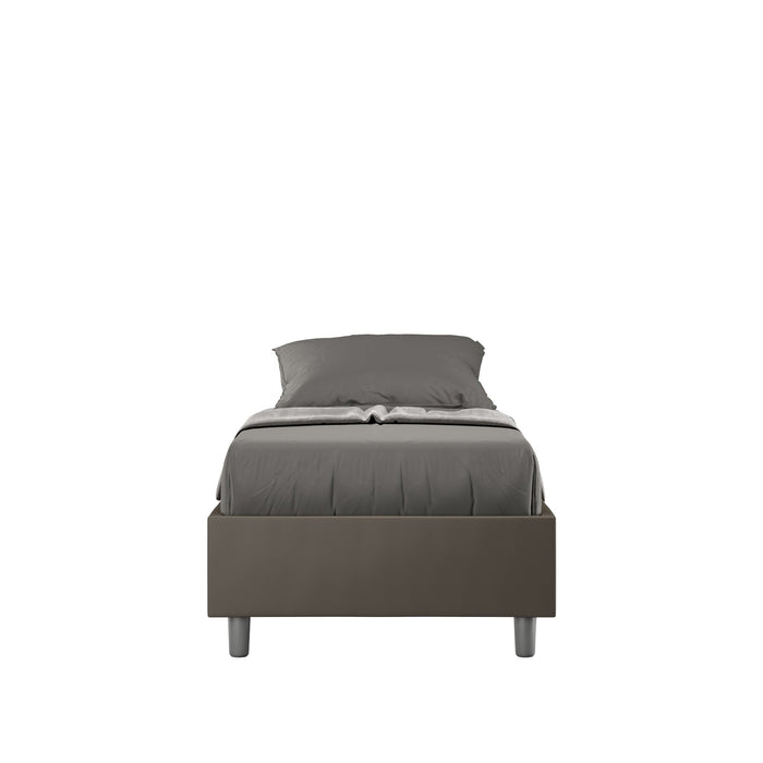 Letto Singolo Sommier 80x210 cm con Rete Azelia Cappuccino