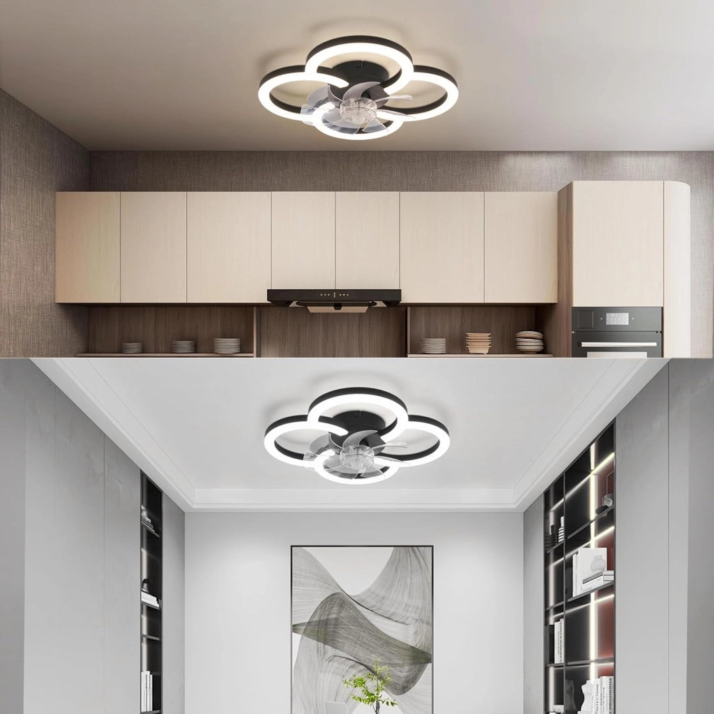 ZMH Ventilatore da soffitto con luce silenzioso a 6 velocità moderno dimmerabile per soggiorno
