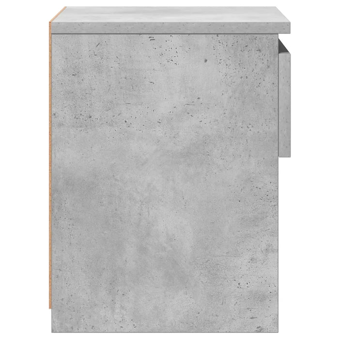 Comodino Grigio Cemento 40x30x39 cm in Legno Multistrato 803451