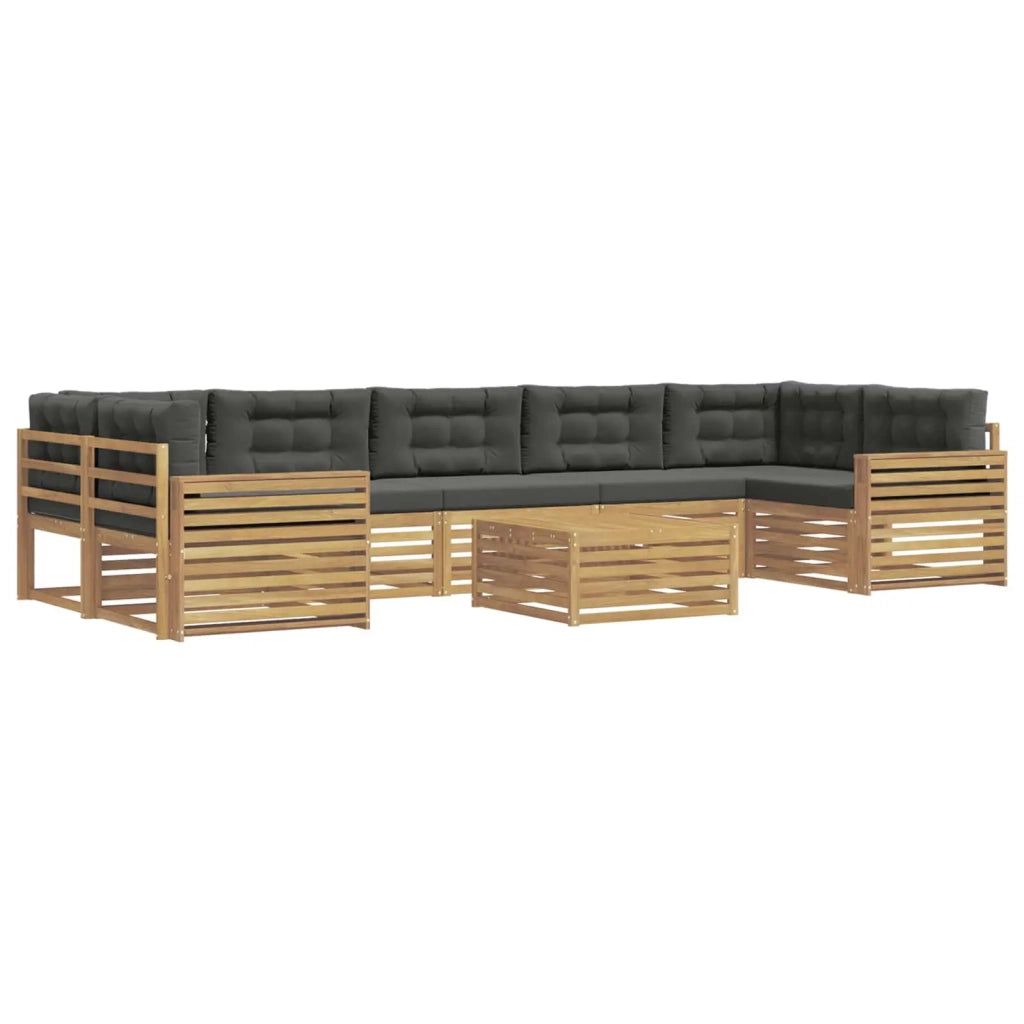Set di divani da esterno 8 pcs Bianco e Antracite 3390212