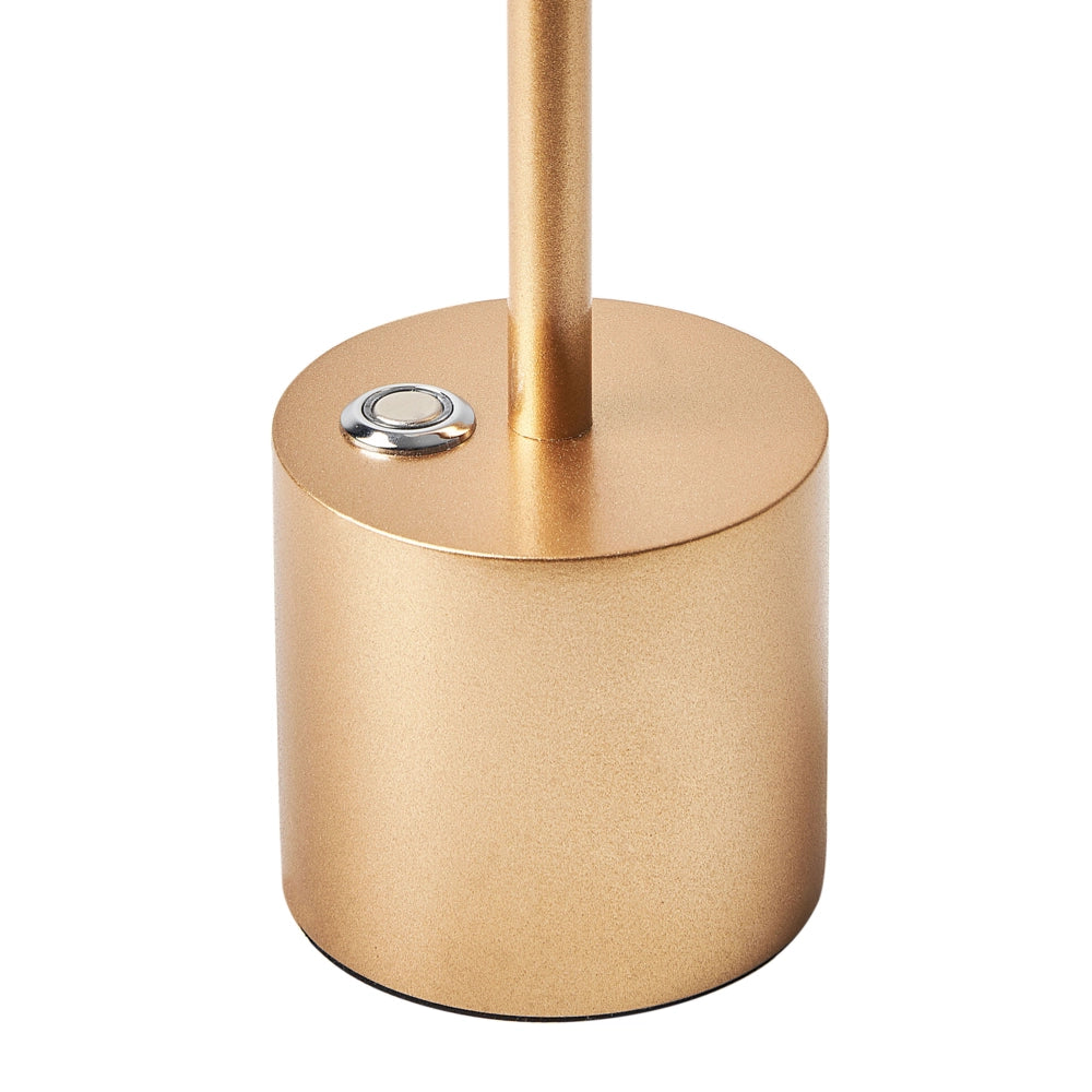 Lampada da tavolo in alluminio oro senza fili per interni e per esterni stile moderno