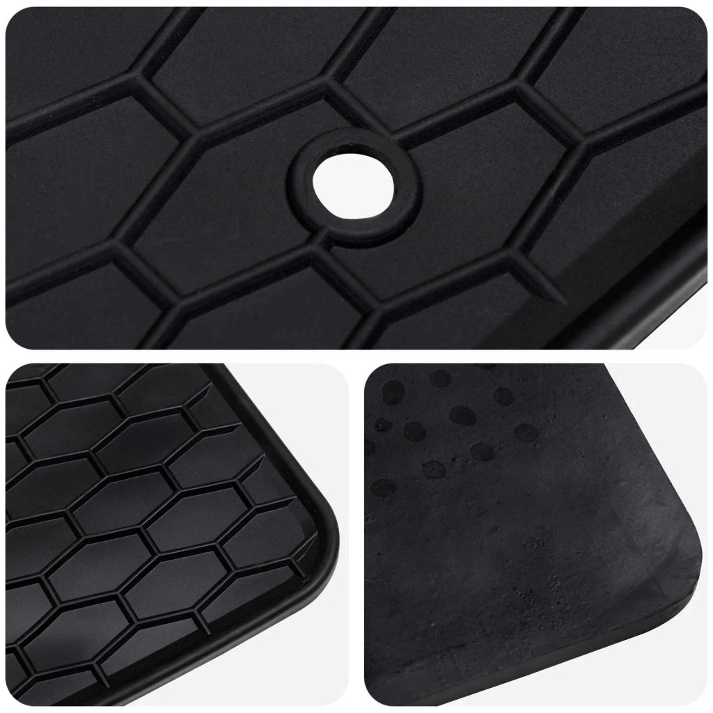 Tappetino per Auto 3 pz Nero Gomma CFW5261384