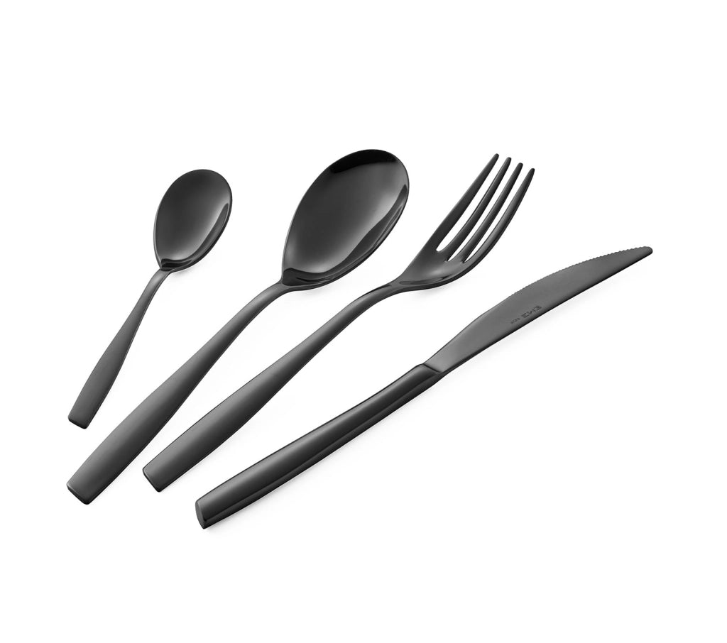 Servizio Set di Posate 24 Pezzi in Acciaio 18/10 PVD Eme Eleven Black