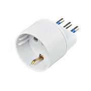 Trade Shop - Adattatore Riduttore Da Presa Shuko Tedesca A Spina Piccola 10a Italiana -