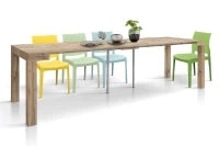 PAZZO DESIGN Tavolo Consolle allungabile, Rovere rustico, Nobilitato, Made in Italy, da 45 a 300 cm