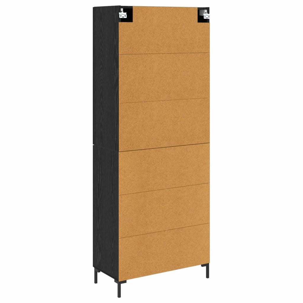 Credenza Rovere Nero 69,5 x 34 x 180 cm Legno multistrato 3416166