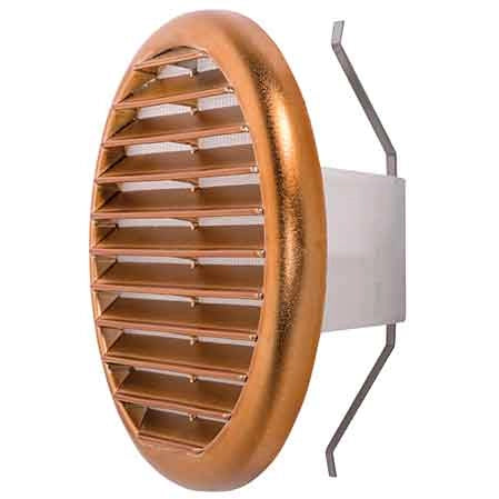 GRIGLIA DI AERAZIONE RAME UNIVERSALE Ø 125>160 mm