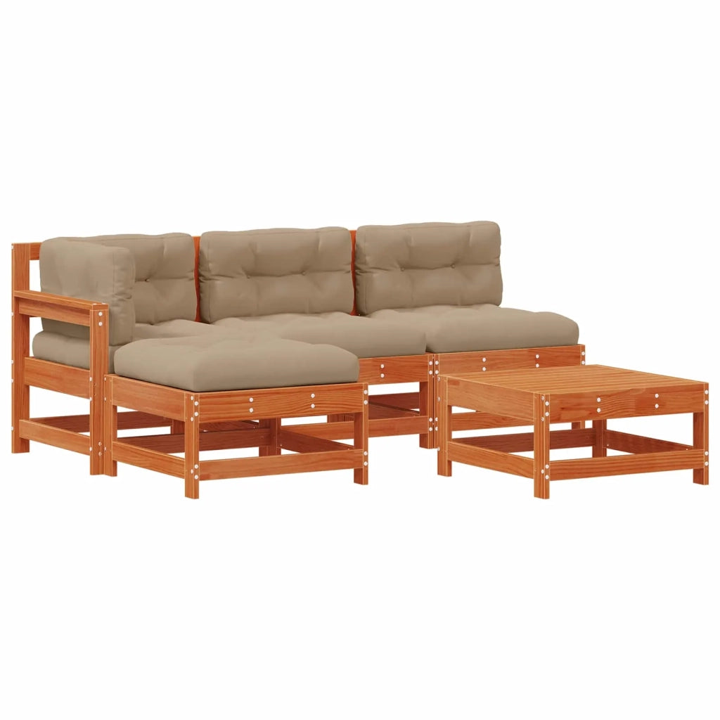 Set Lounge da Giardino 5 pcs Marrone Cerato 3418070