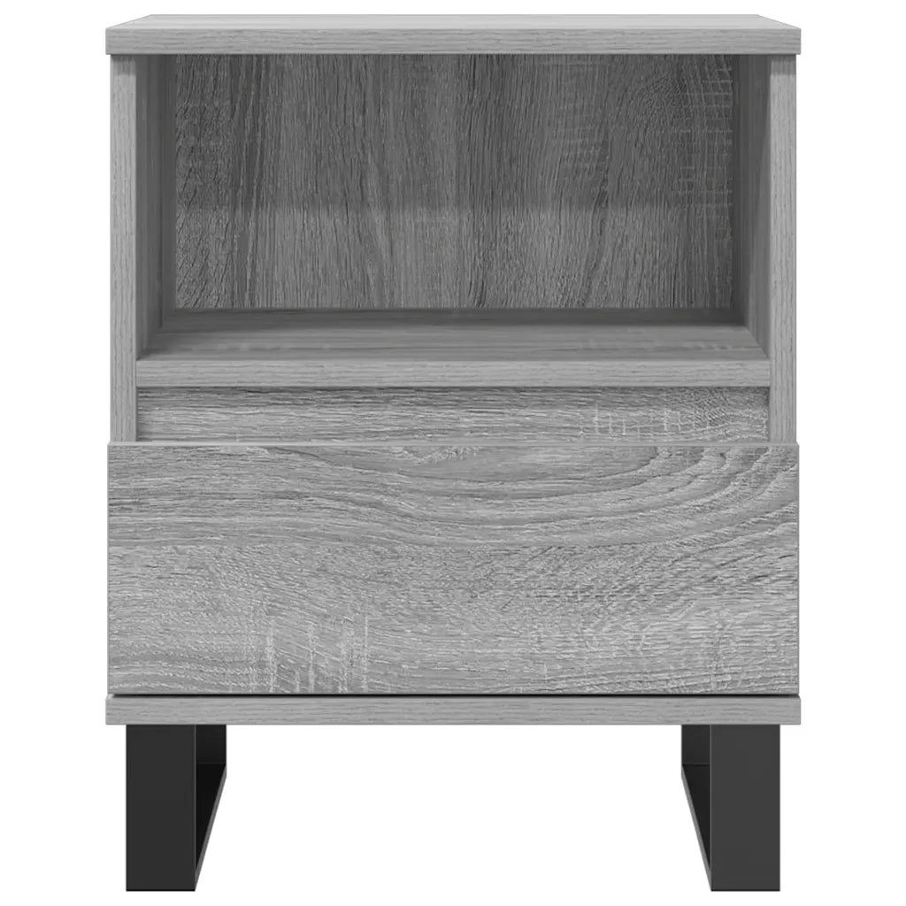 Comodino Grigio Sonoma 40x35x50 cm in Legno Multistrato