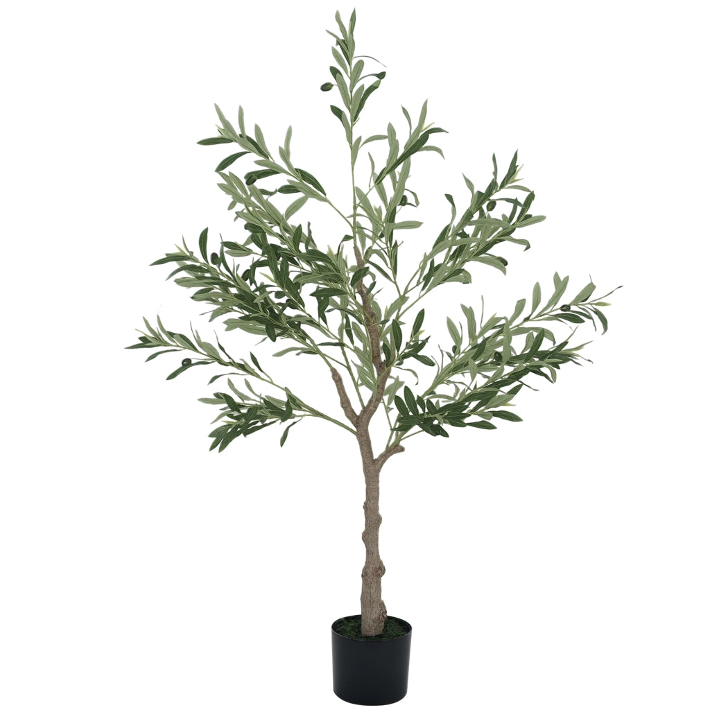 Albero di Olivo Artificiale 120 cm con Vaso ¨C zephmum ¨C Verde