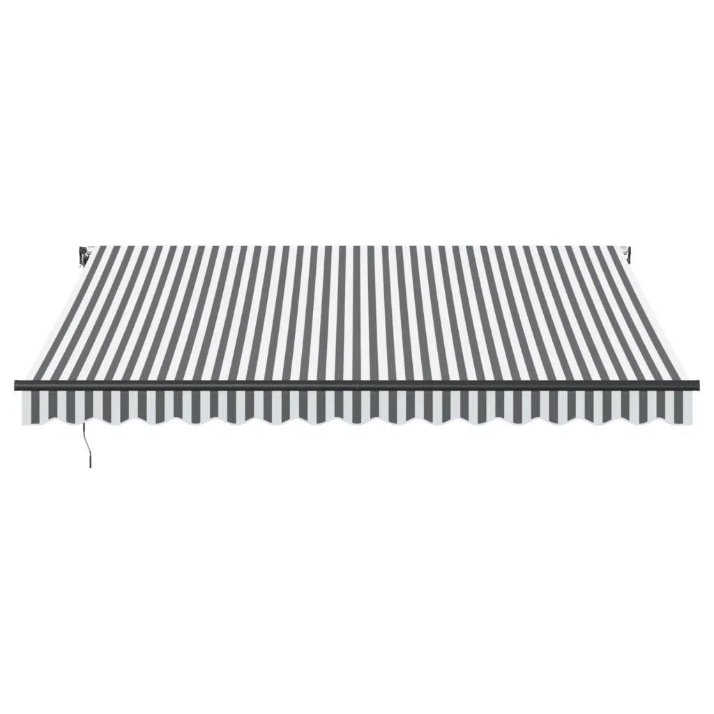 Tenda Sole Retrattile Automatica 400x350 cm Antracite e Bianco