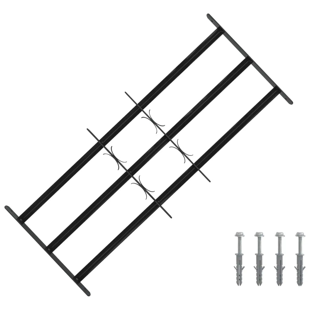 Griglia Finestra 116 x 45 cm Acciaio verniciato a polvere Nero